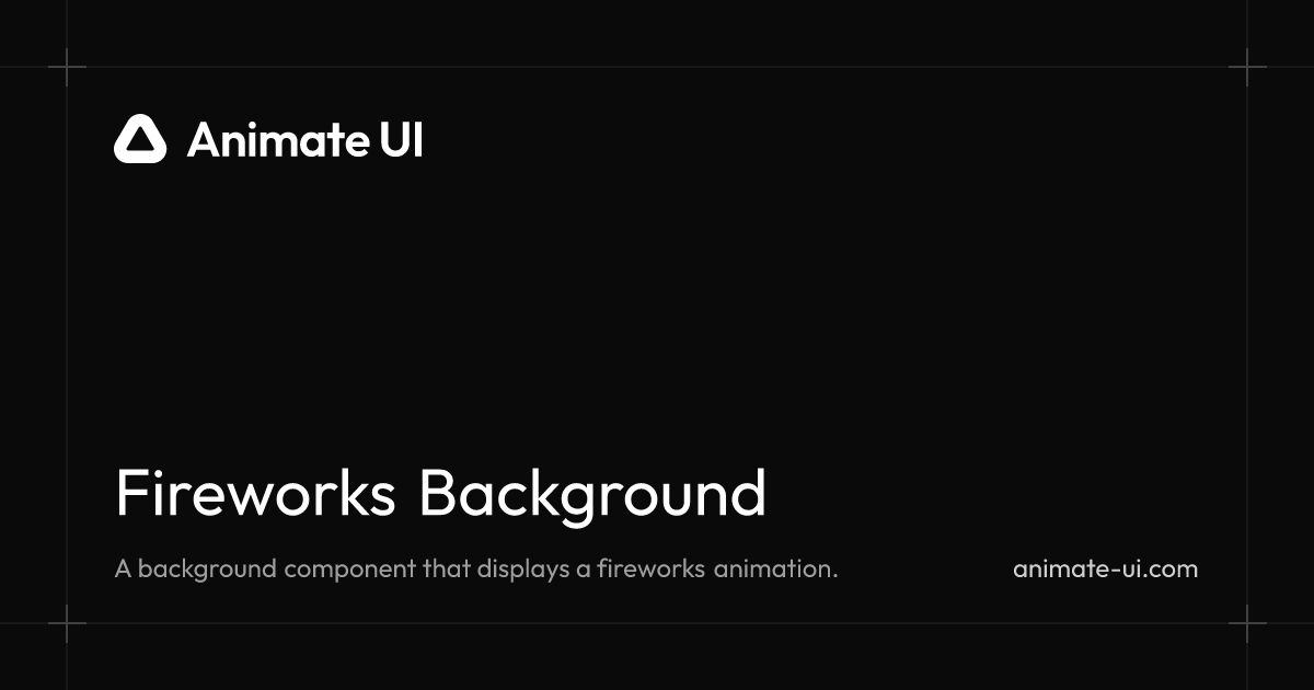 Fireworks Ui Example Fireworks Background - Animate UI
