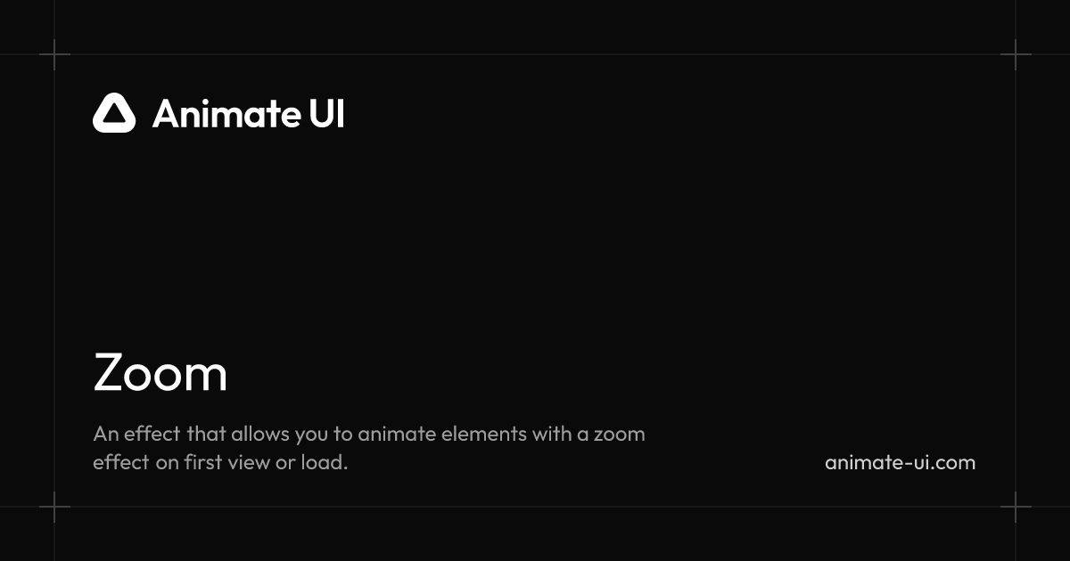 Zoom - Animate UI