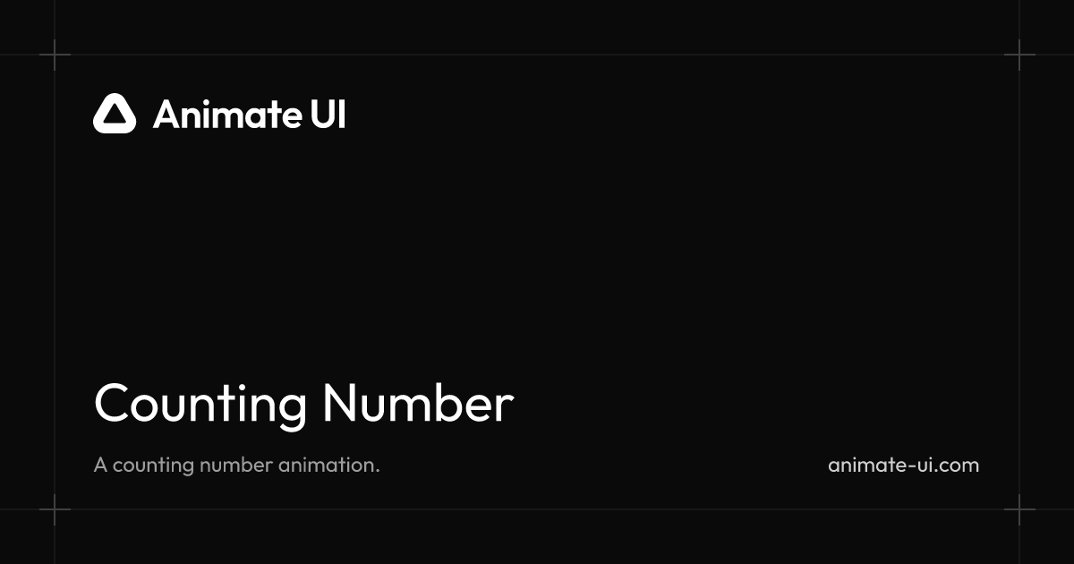 Counting Number - Animate UI