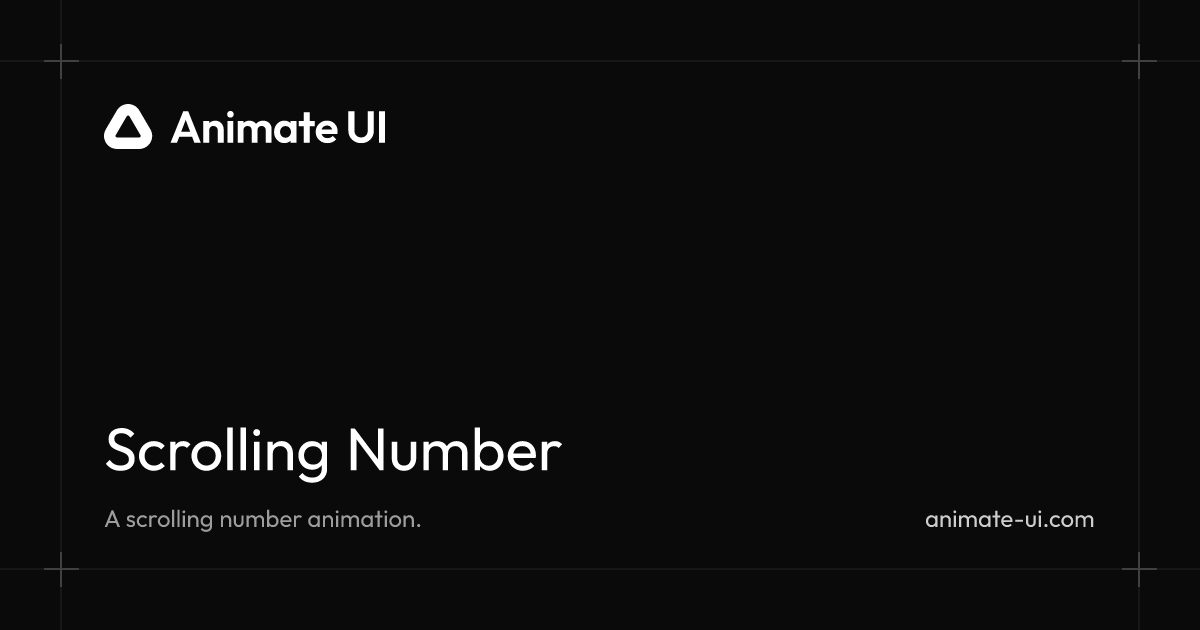 Scrolling Number - Animate UI