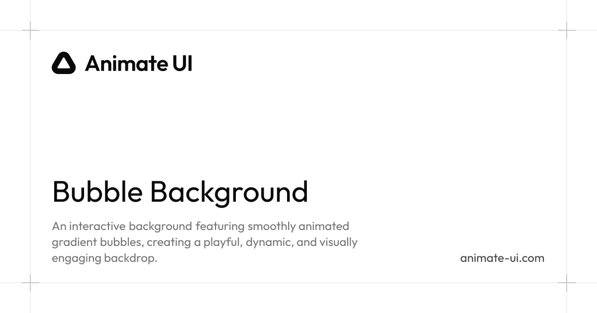 Bubble Background - Animate UI