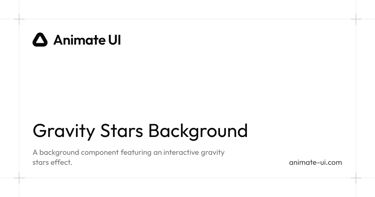 Gravity Stars Background - Animate UI