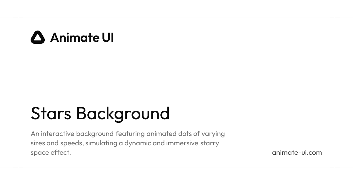 Stars Background - Animate UI